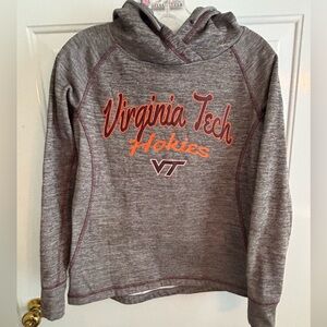 Virginia Tech Hokies Women’s Colosseum Hoodie Gray Pullover Size S